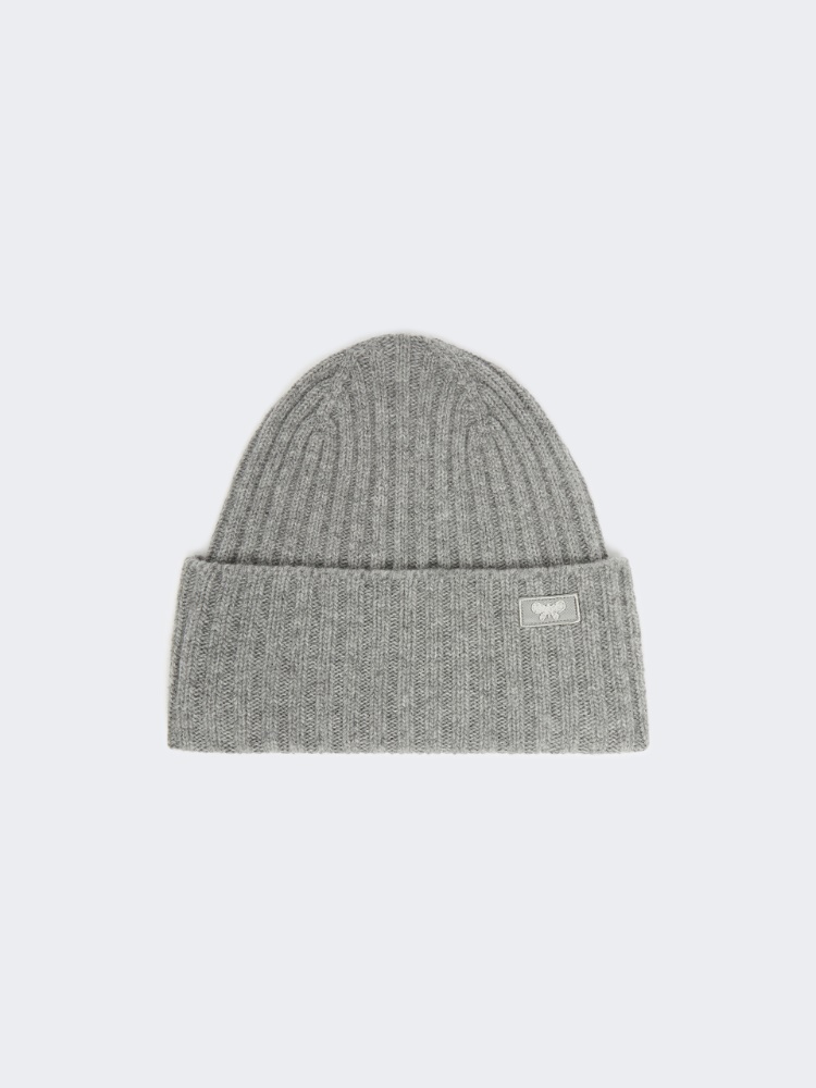 Wool yarn beanie - MEDIUM GREY - Max Mara
