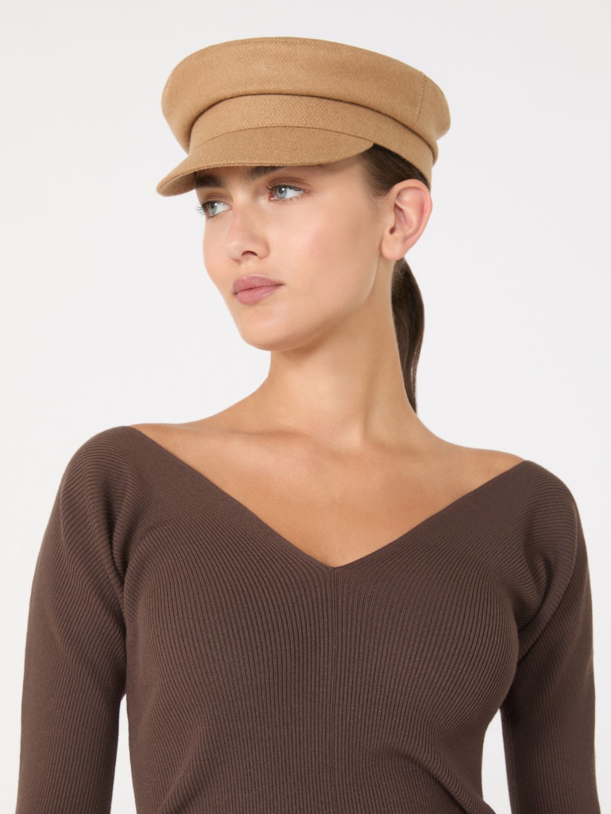 Cloth sailor cap - CAMEL - Max Mara