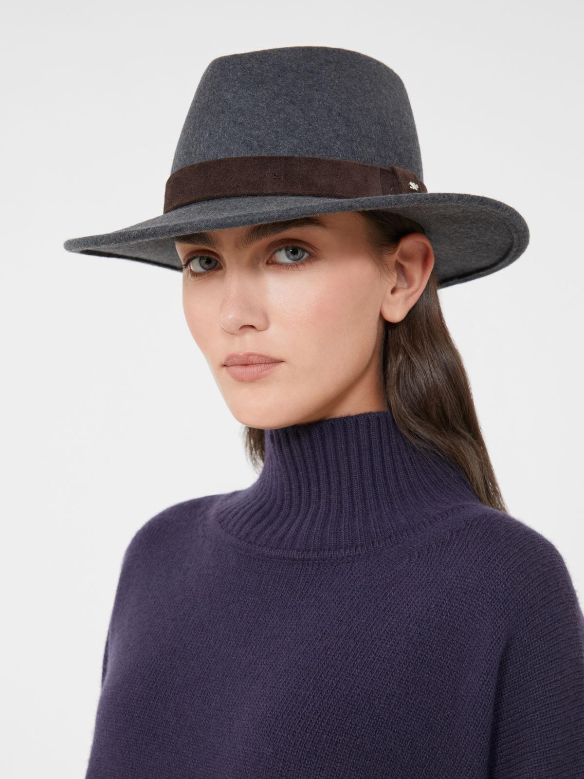 Sombrero fedora de fieltro de lana