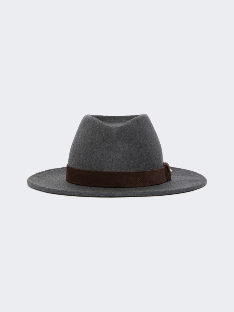 Wool felt fedora - MEDIUM GREY - Max Mara
