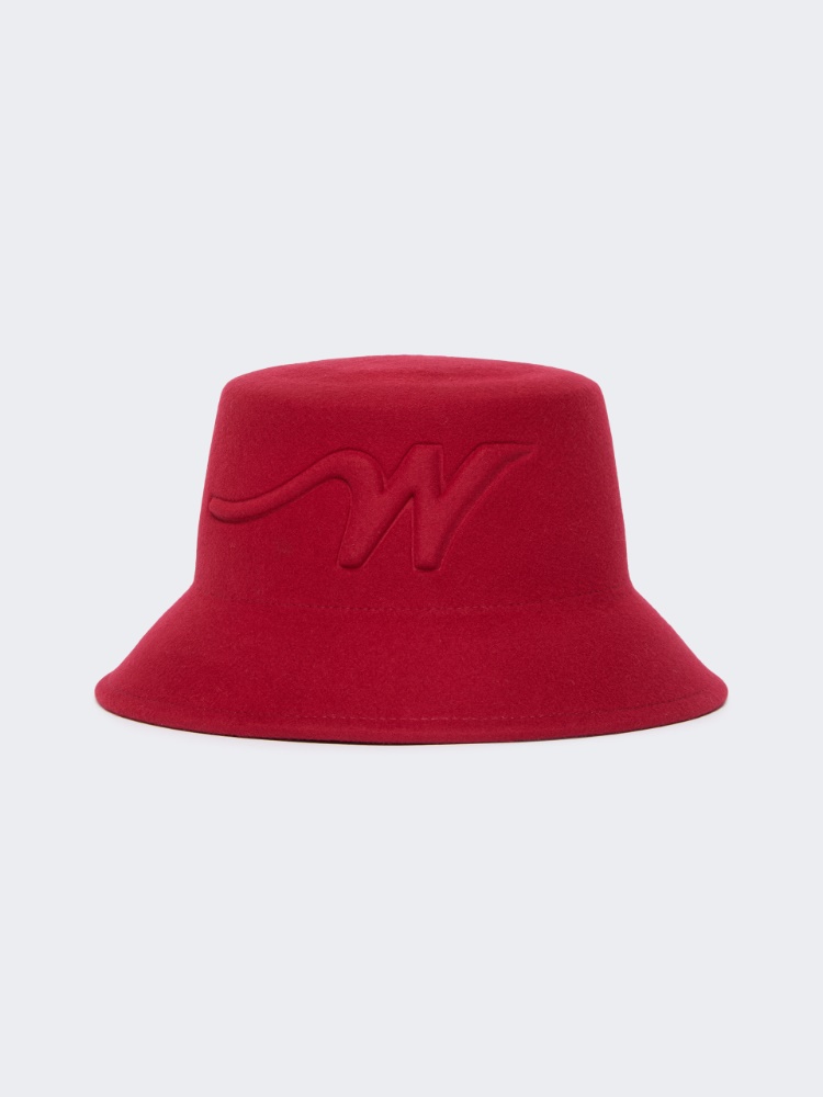 Sombrero de pescador de fieltro de lana - ROJO OSCURO - Max Mara