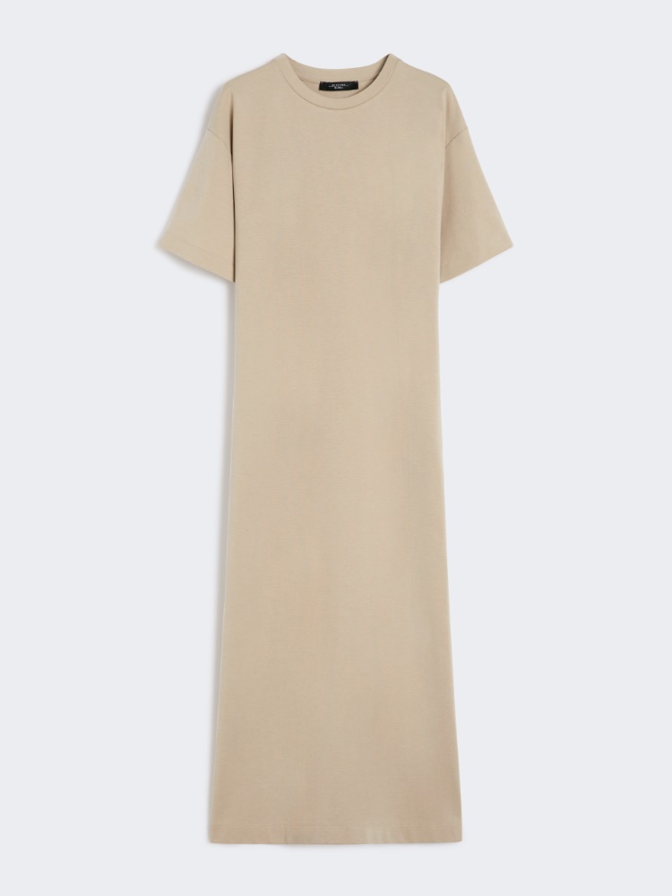 Milano-knit long jersey dress - BEIGE - Max Mara