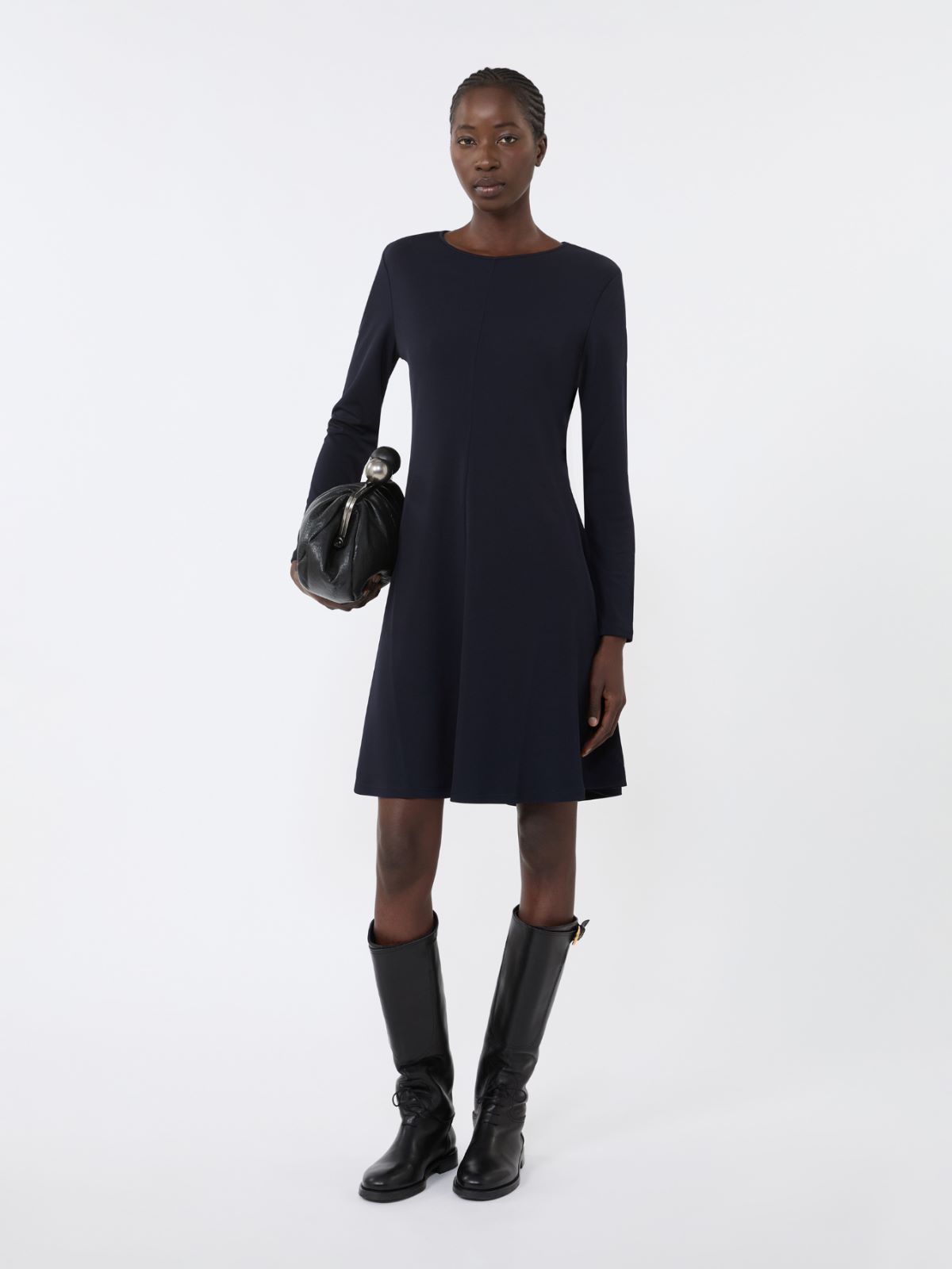 Kleid aus Funktionsjersey - BLAU - Max Mara