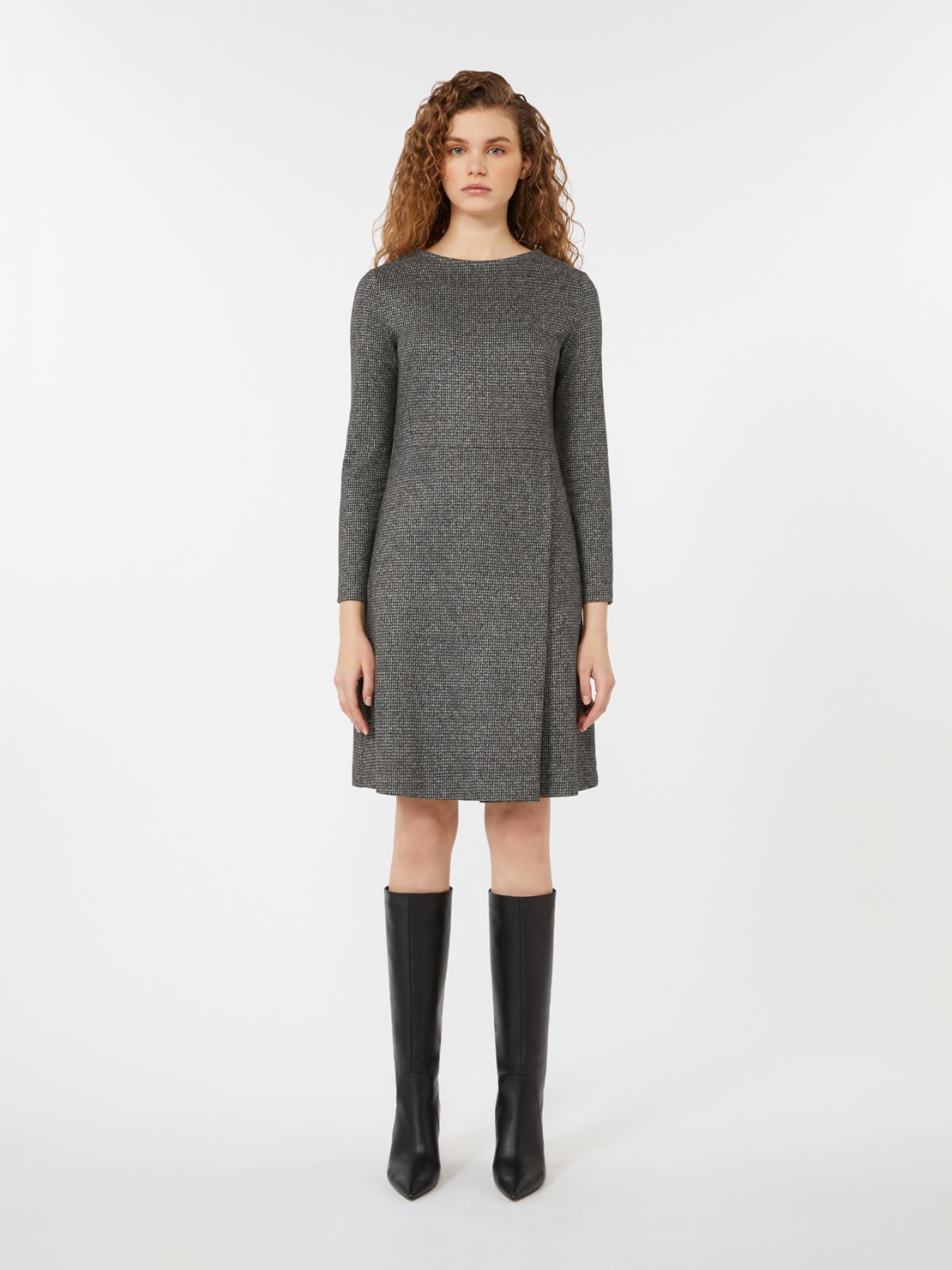 Jacquard jersey dress - DARK GREY - Max Mara - 2