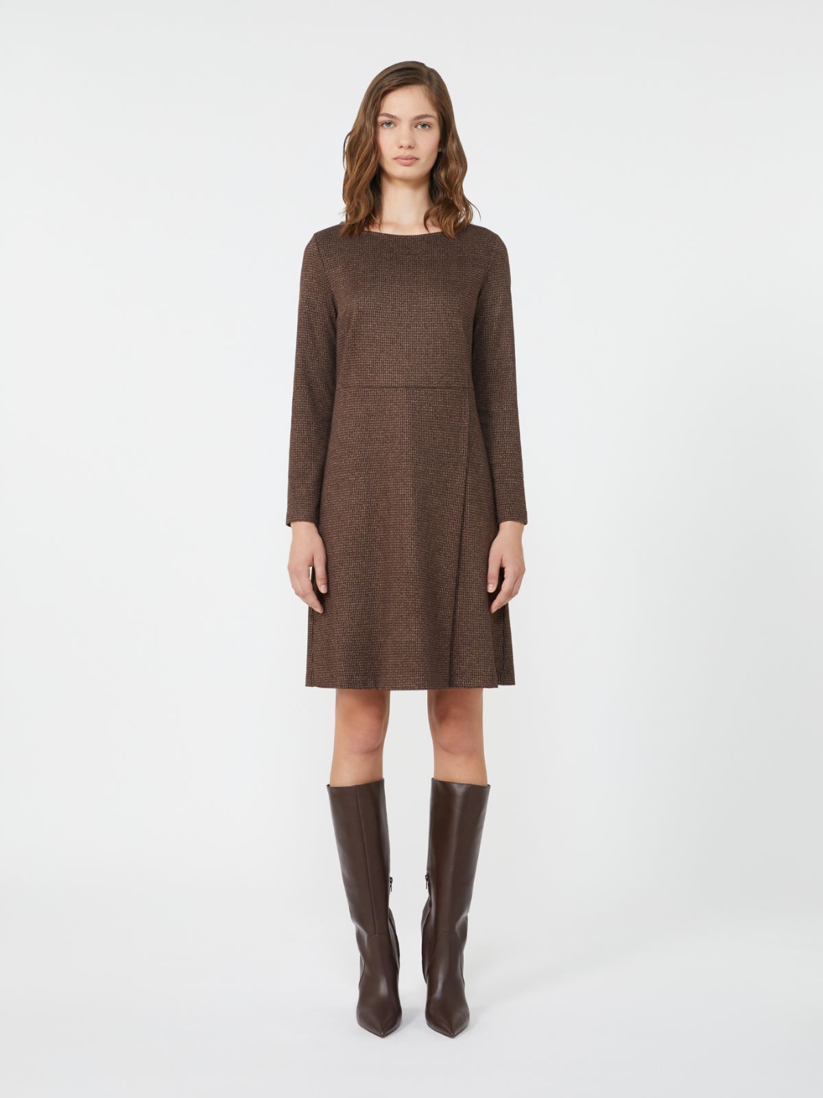 Jacquard jersey dress - CHOCOLATE - Max Mara - 2