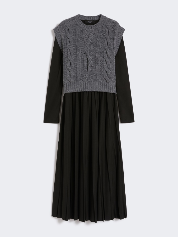 S MaxMara 長袖ロングワンピース ベロアロング長袖ワンピース Radica ☆ S MAX MARA (S Max Mara