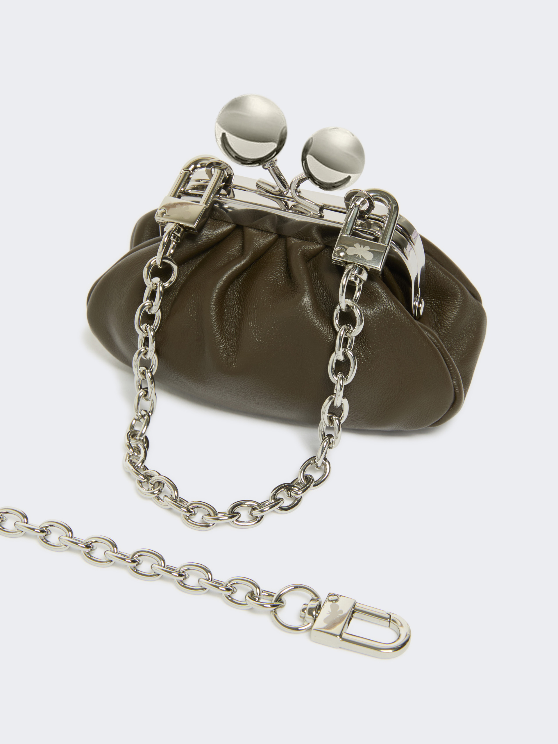 Nappa sheepskin Nano Pasticcino Bag - KAKI - Max Mara - 3