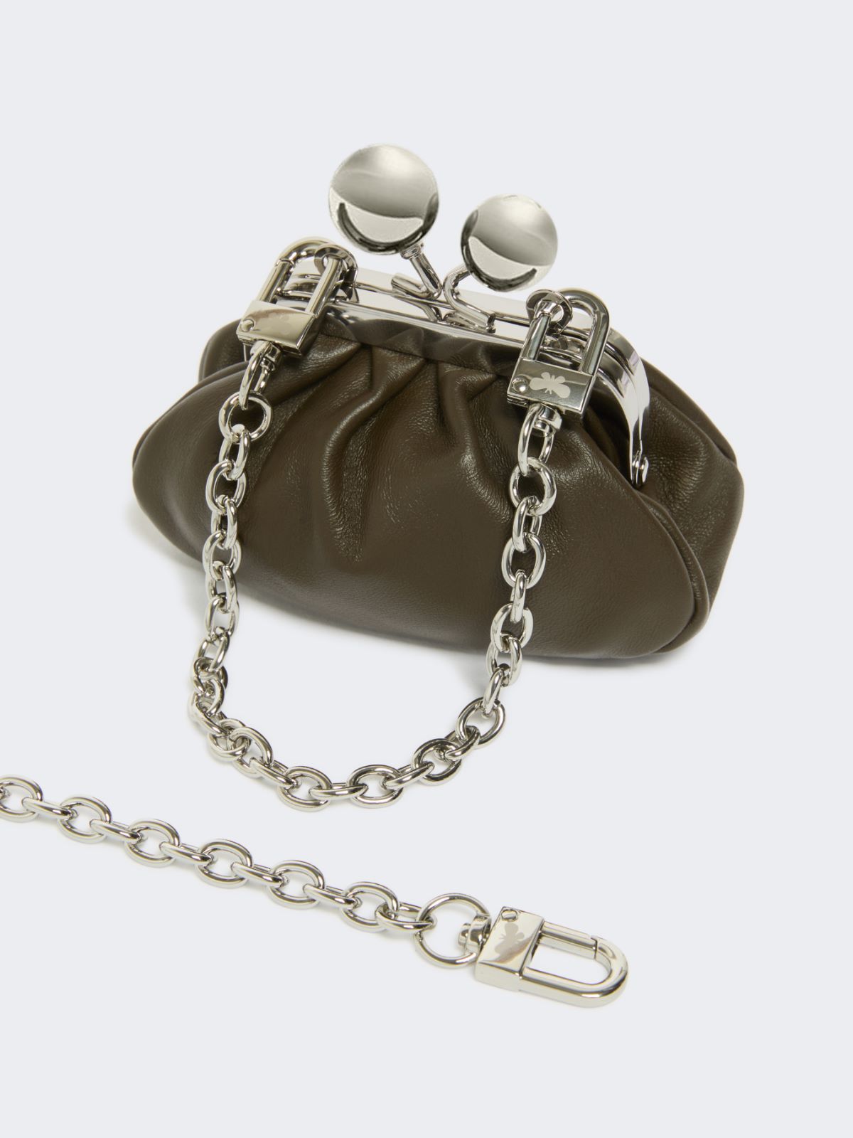 Nappa sheepskin Nano Pasticcino Bag - KAKI - Max Mara - 5