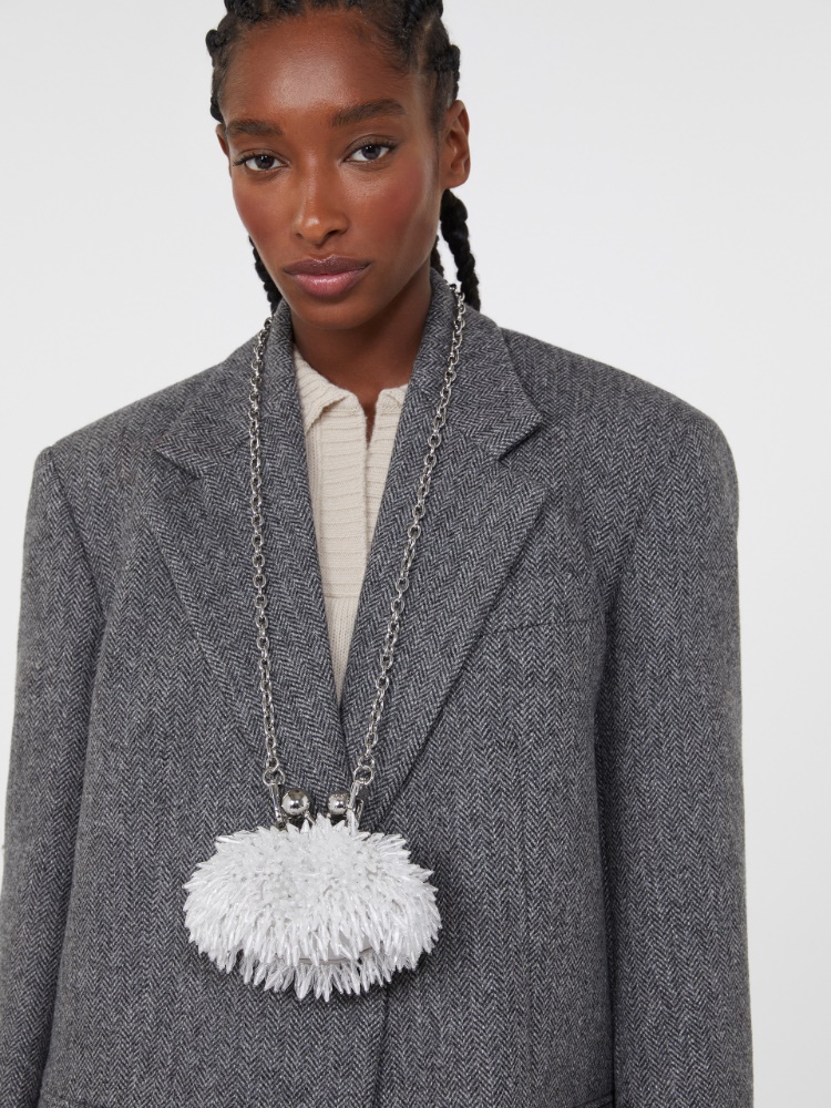 Pasticcino Bag nano de satén con strass - BLANCO OPTICO - Max Mara