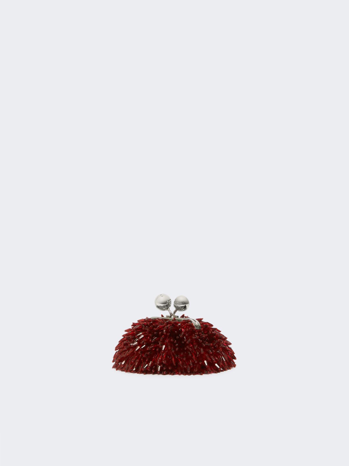 Mini Pasticcino Bag in satin with rhinestones - RED - Max Mara - 2