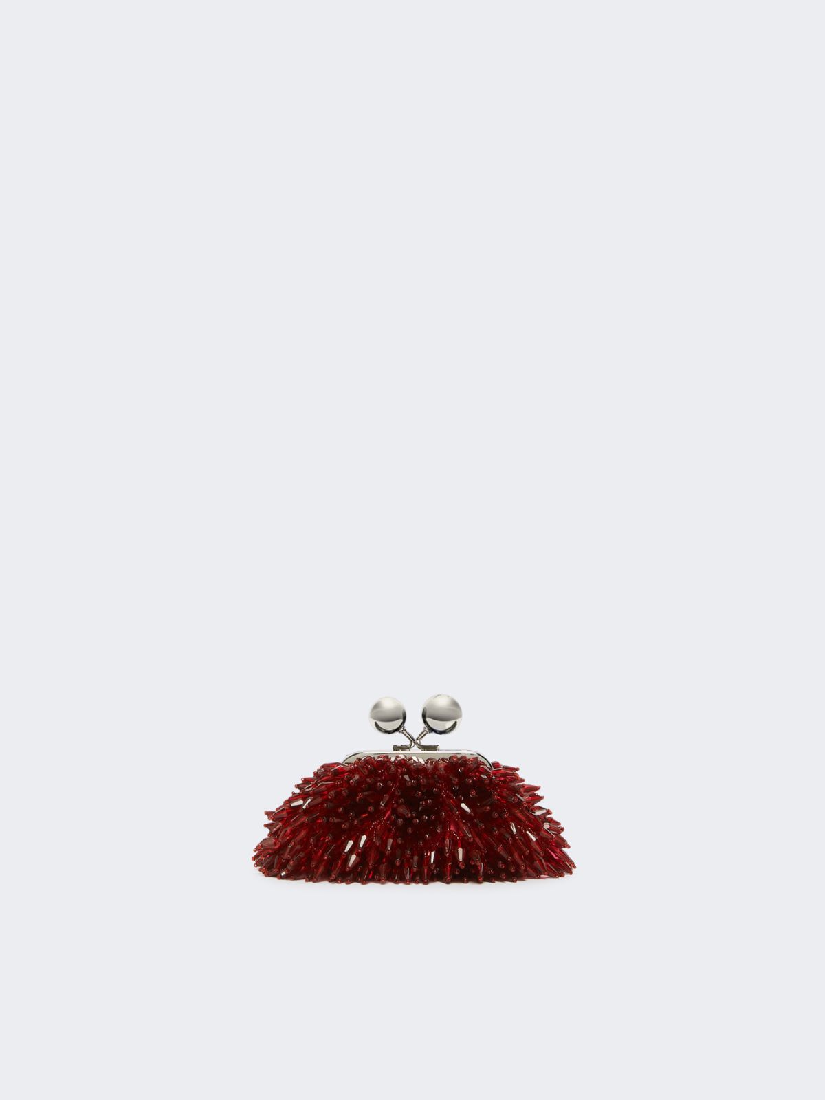Mini Pasticcino Bag in satin with rhinestones - RED - Max Mara - 3