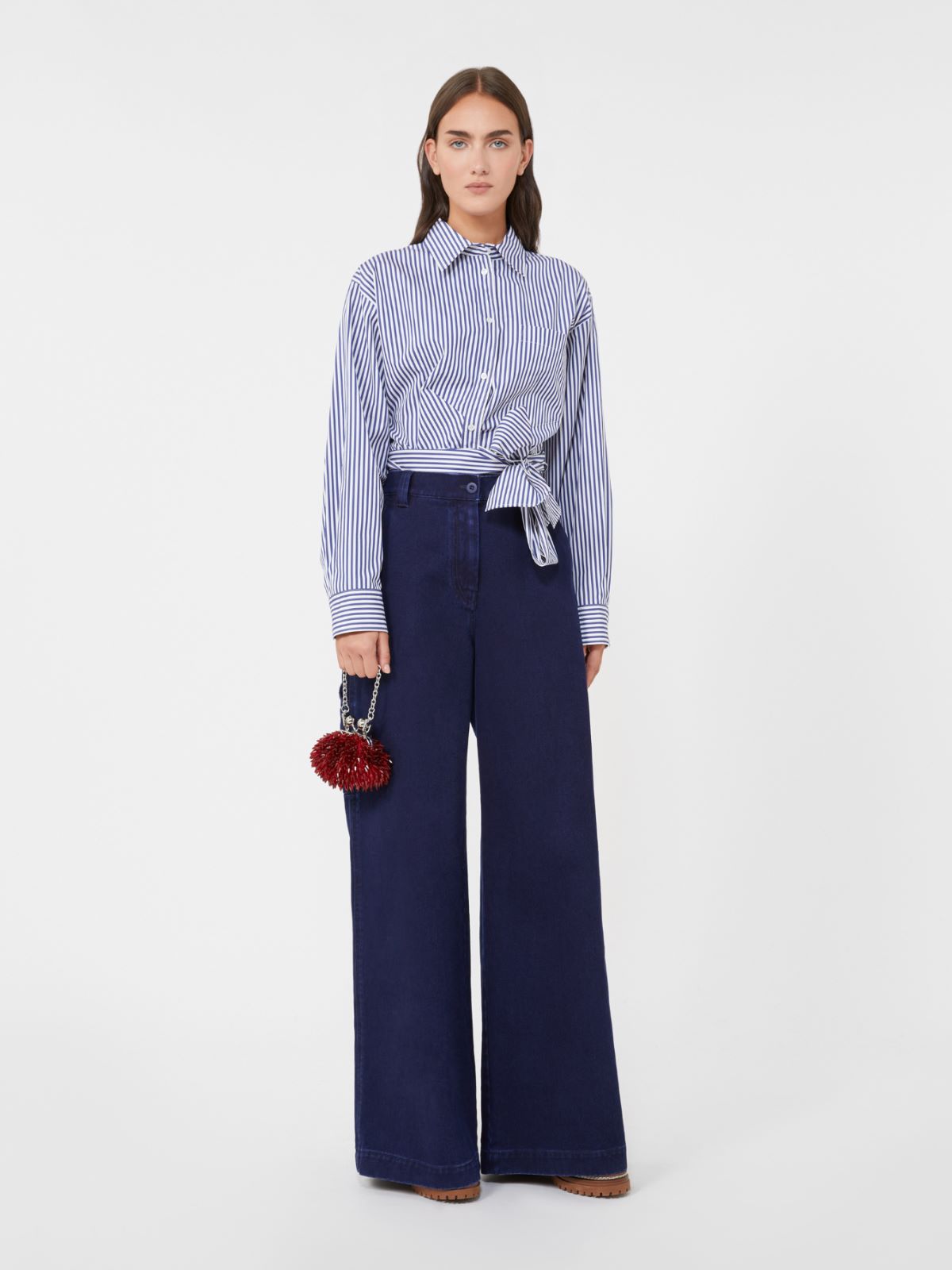 Mini Pasticcino Bag in satin with rhinestones - RED - Max Mara