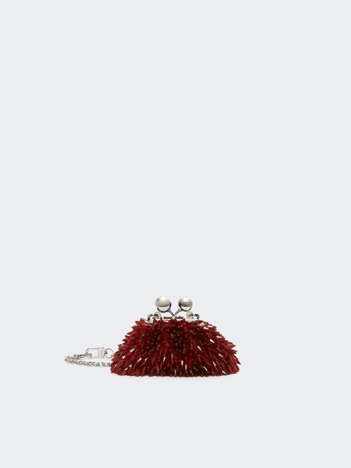 Mini Pasticcino Bag in satin with rhinestones - RED - Max Mara