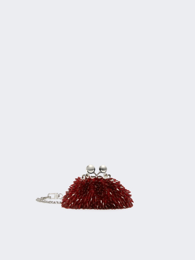 Mini Pasticcino Bag in satin with rhinestones - RED - Max Mara