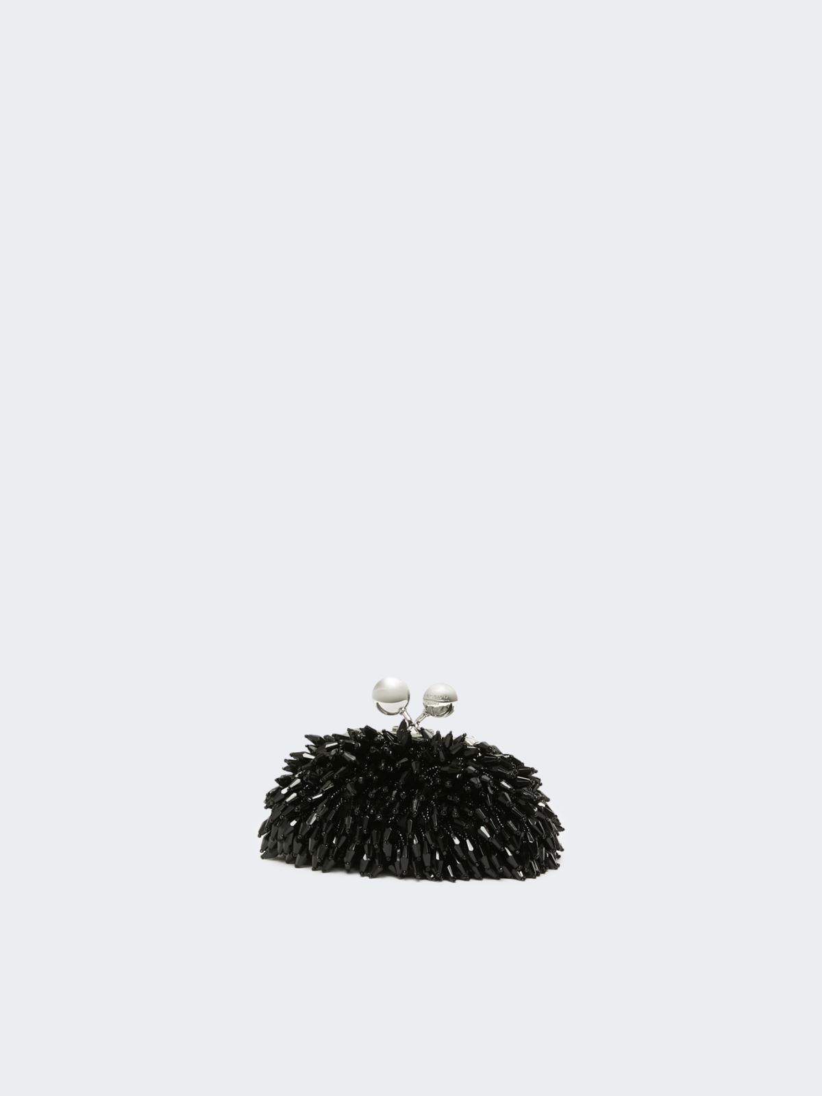 Mini Pasticcino Bag in satin with rhinestones - BLACK - Max Mara - 2