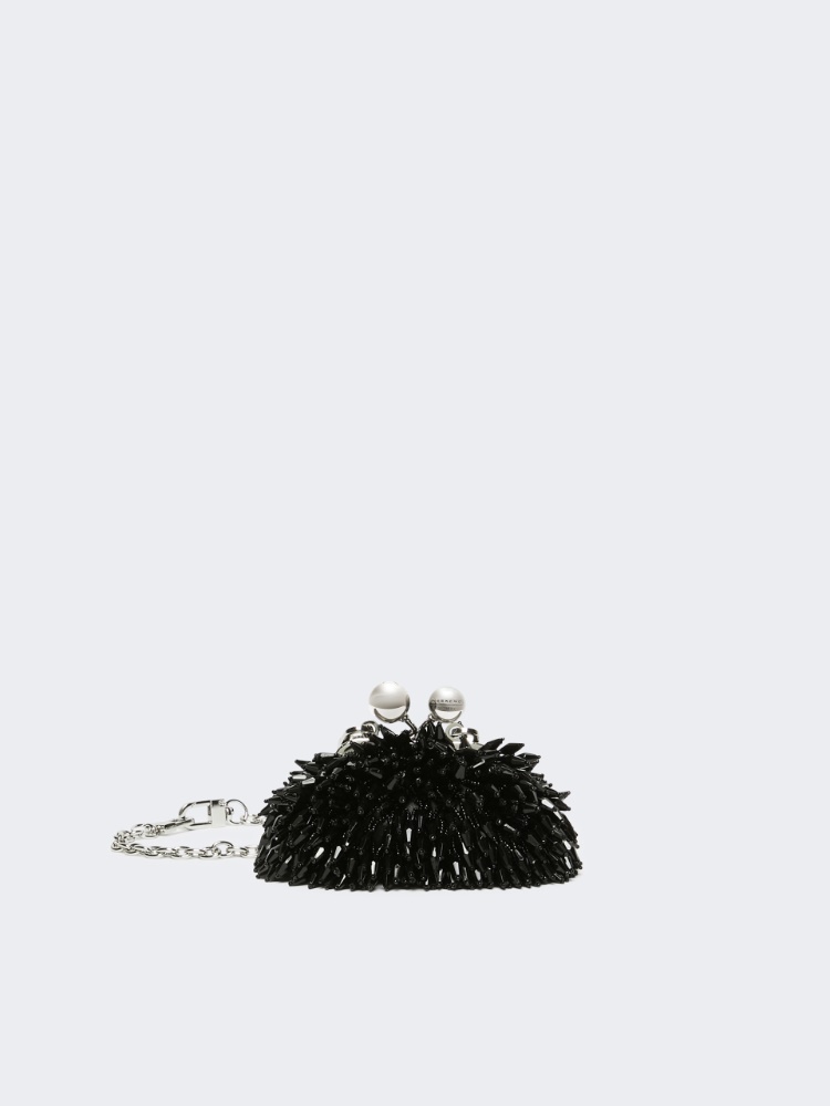 Pasticcino Bag nano de satén con strass - NEGRO - Max Mara