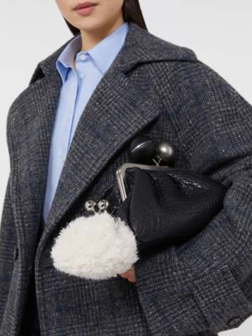 DT★Max Mara★wally コンパクトジャージーバッグ ホイットニー] カーフレザー スモール バッグ 4, soft pink