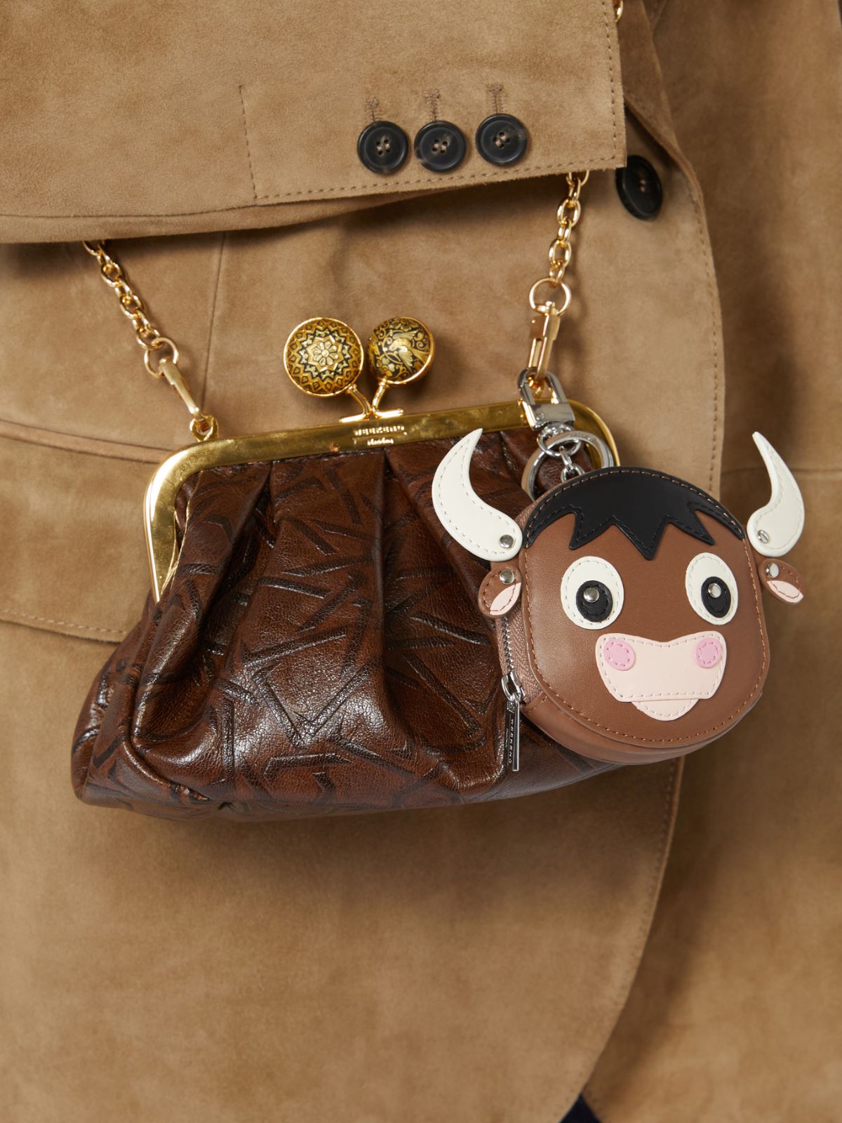 Leather keyring - TOBACCO - Max Mara - 10