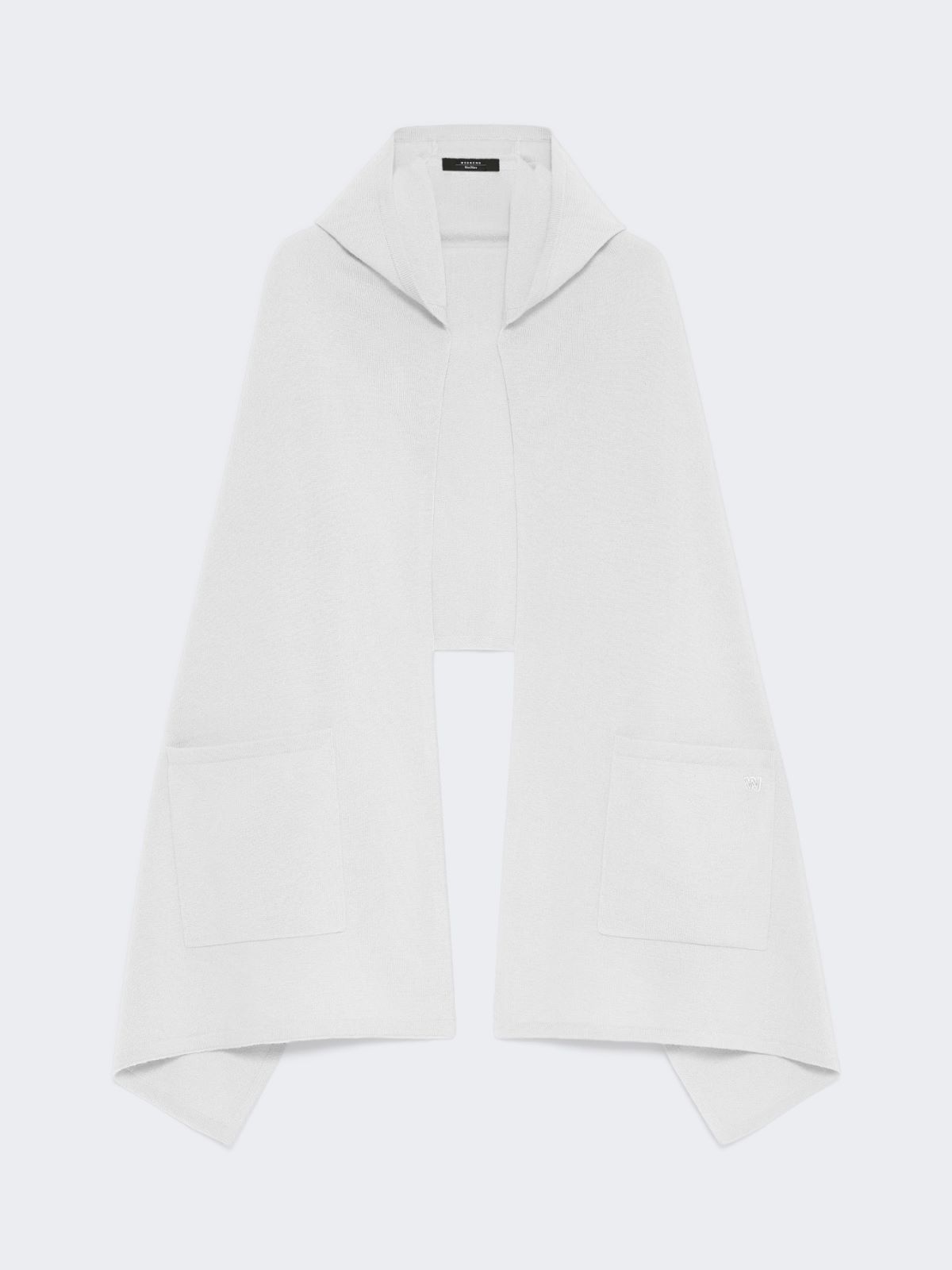 Cashmere hooded shawl - OPTICAL WHITE - Max Mara - 10