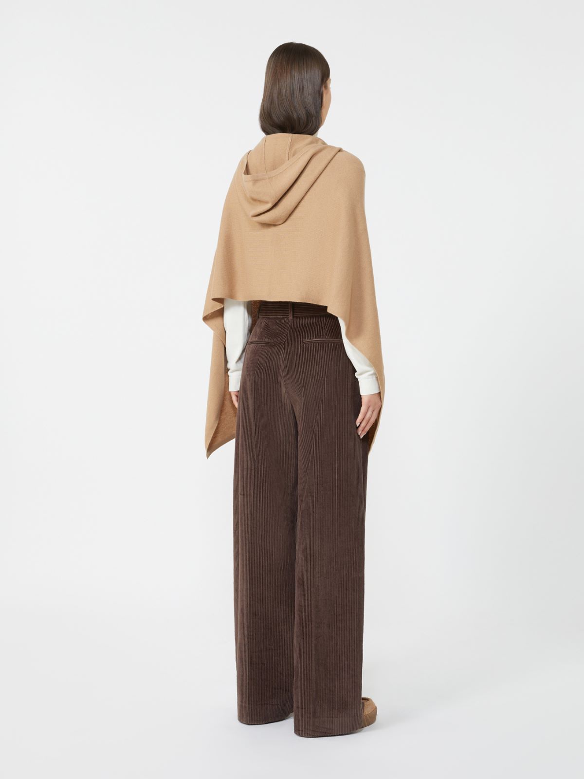 Cashmere hooded shawl - CAMEL - Max Mara - 3