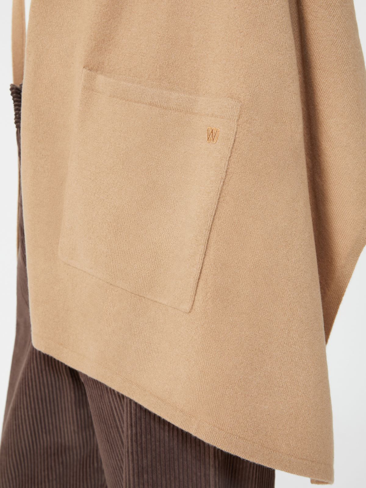 Cashmere hooded shawl - CAMEL - Max Mara - 5
