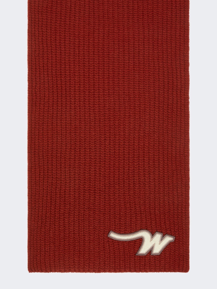 Wool yarn scarf - BERRY RED - Max Mara
