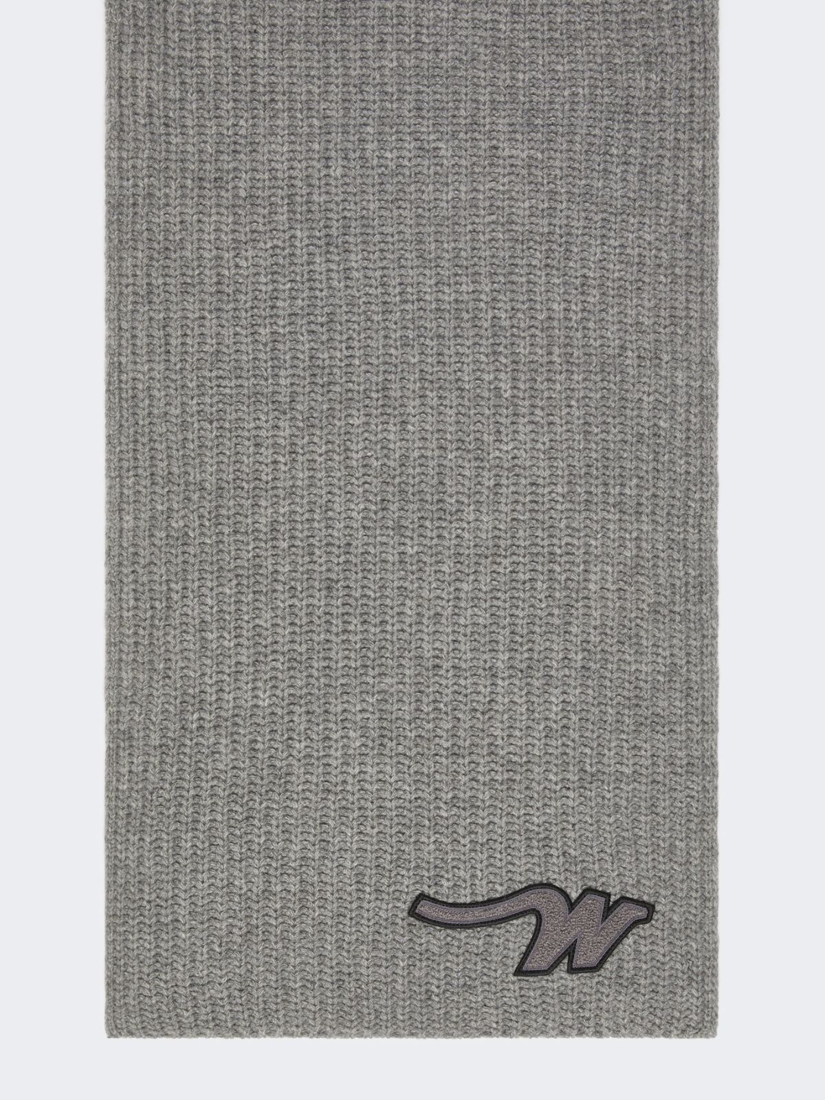 Wool yarn scarf - MEDIUM GREY - Max Mara - 9