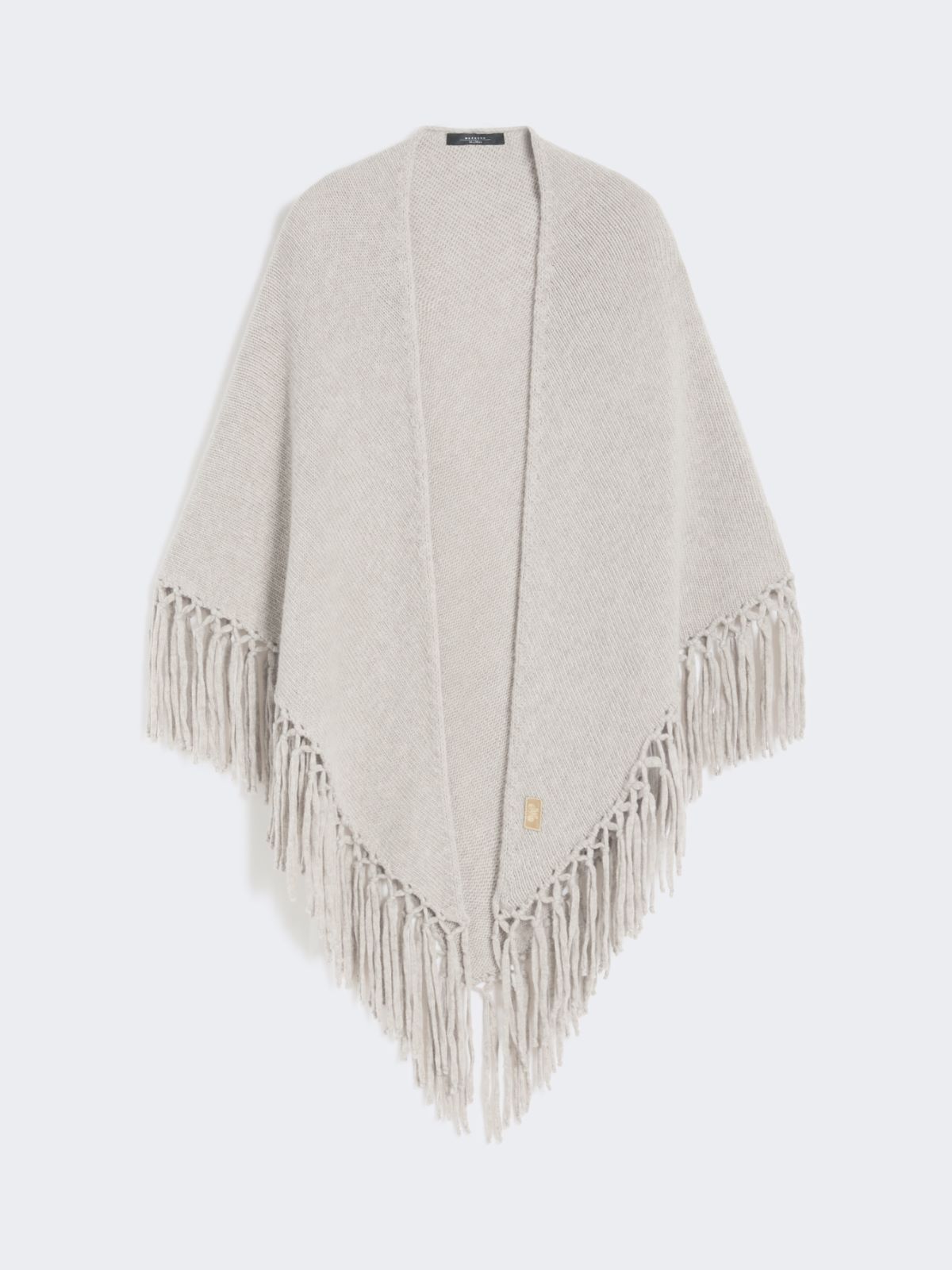 Wool shawl with fringes - BEIGE - Max Mara - 8