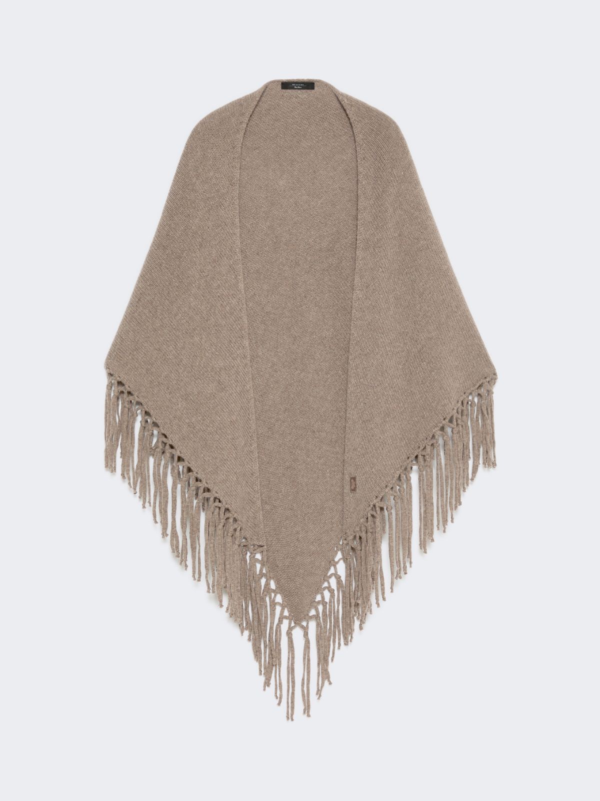 Wool shawl with fringes - BROWN - Max Mara - 8