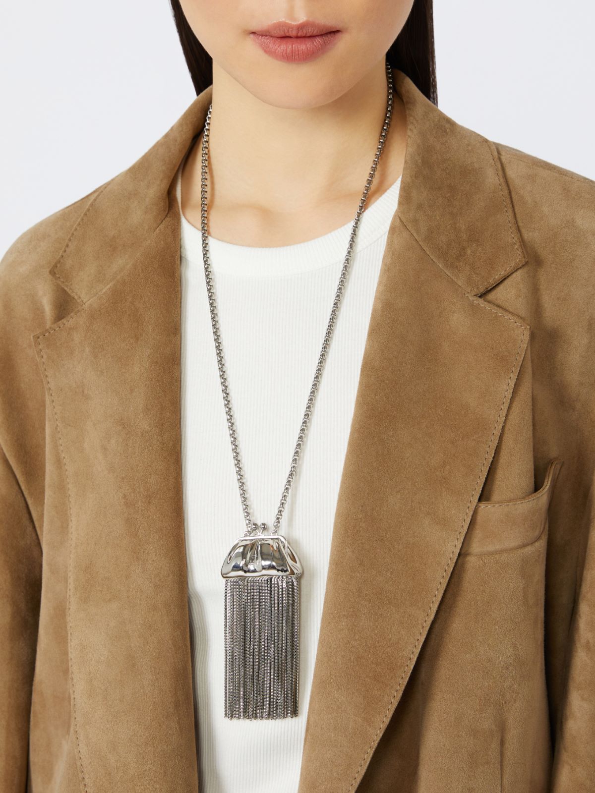 Pasticcino charm-adorned crew-neck necklace - SILVER - Max Mara