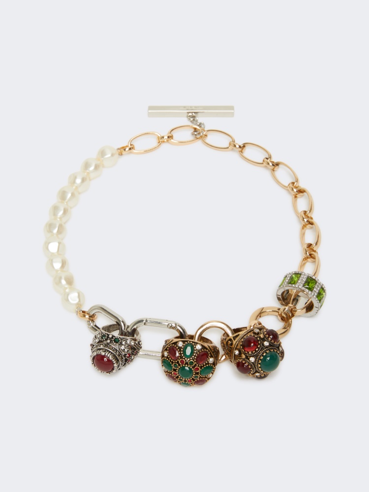 Charm choker necklace - GOLD - Max Mara