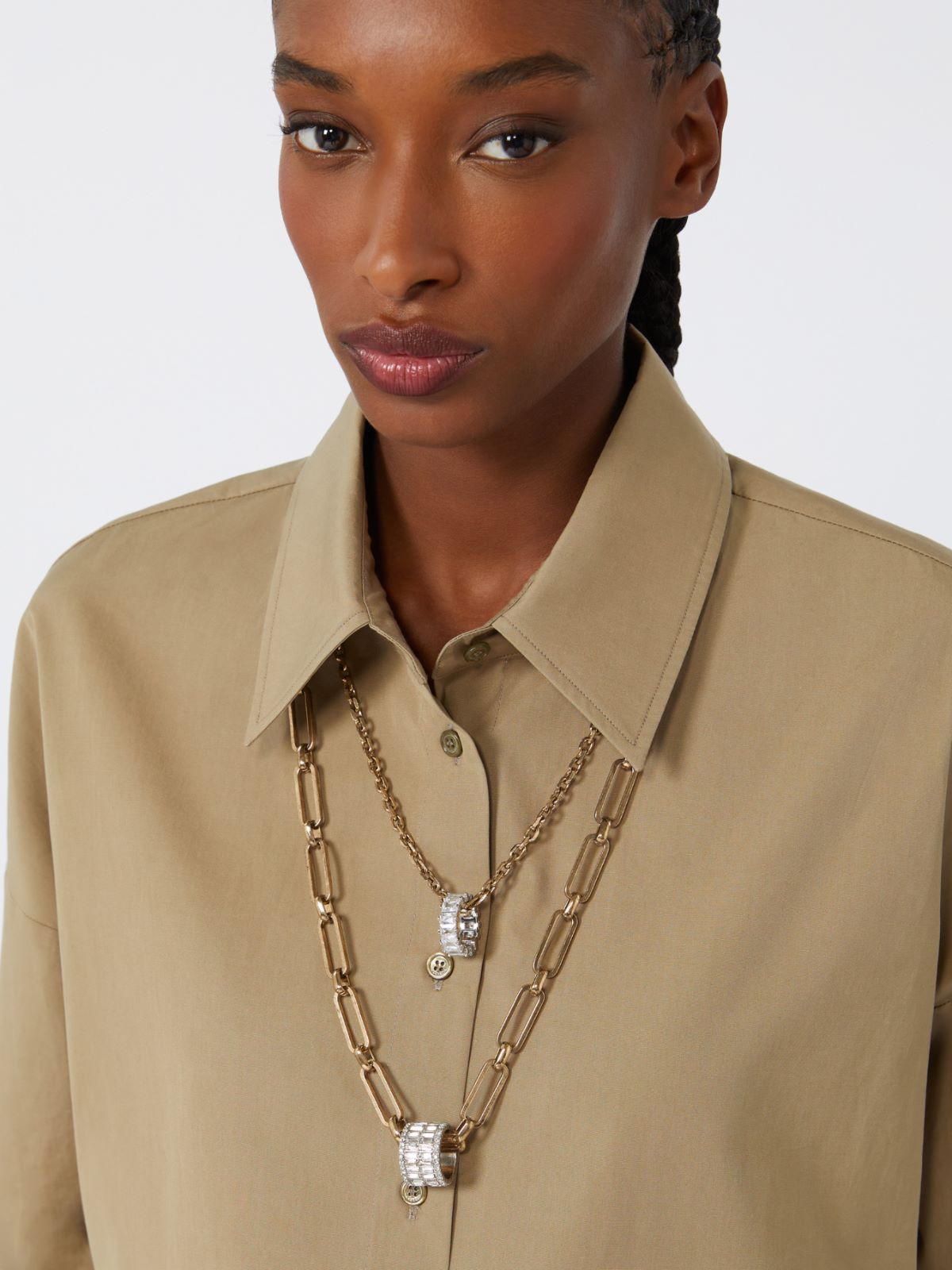 Metal double-strand necklace - GOLD - Max Mara - 8
