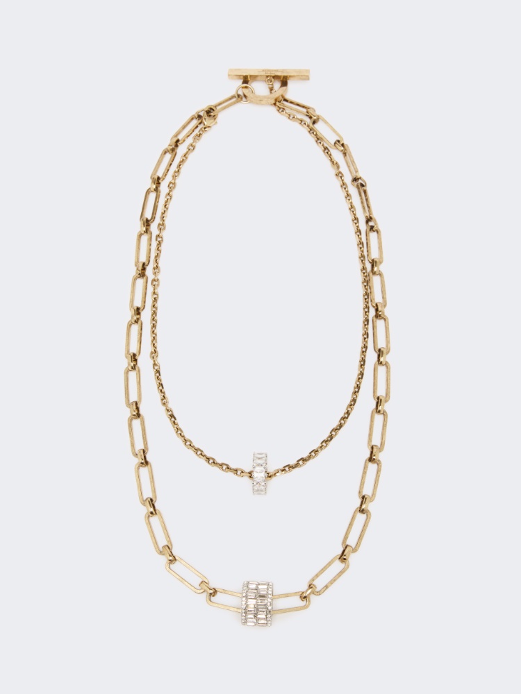 Collier double rang en métal - OR - Max Mara