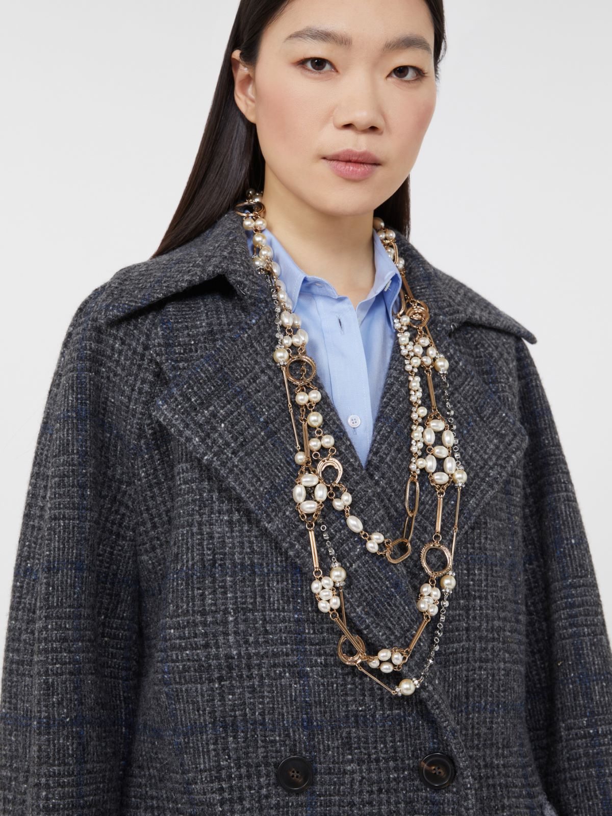 Multistrand necklace with pearls - OPTICAL WHITE - Max Mara - 8