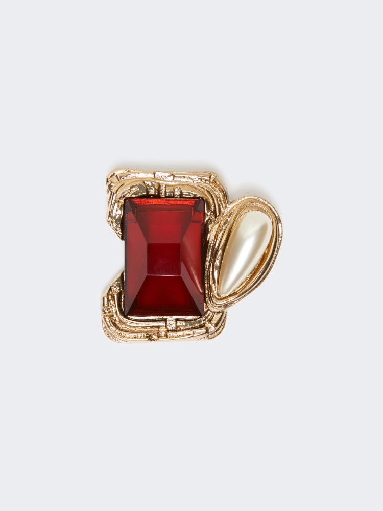 Broche en résine - BRUN - Max Mara