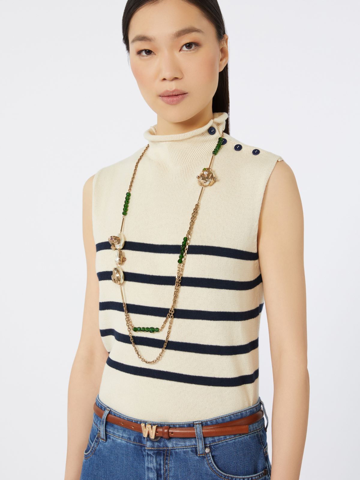 Metal double-strand necklace - GOLD - Max Mara - 9