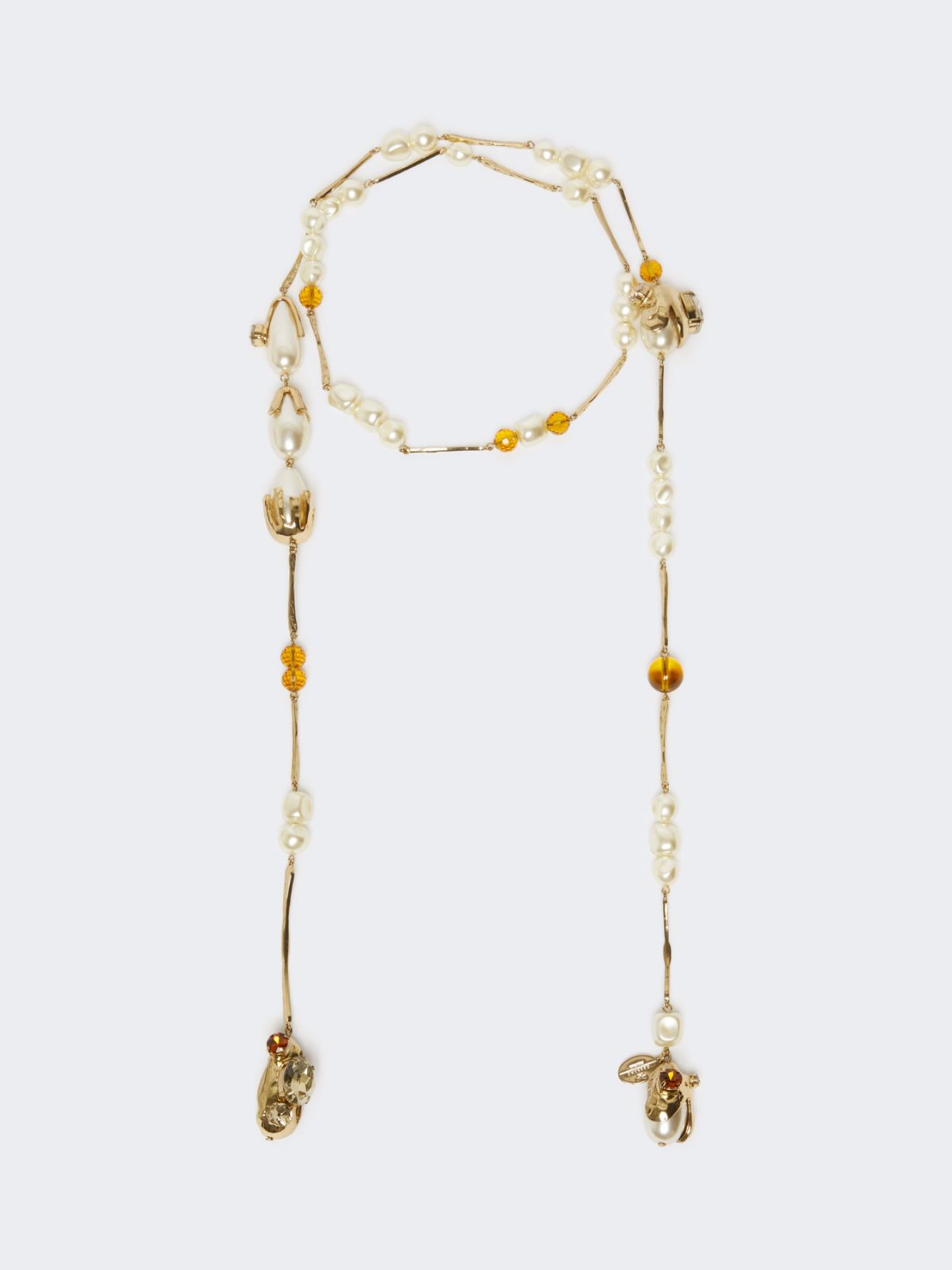 Metal lariat necklace - GOLD - Max Mara - 8