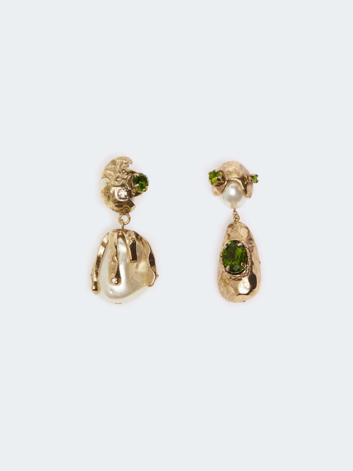 Metal drop earrings - GREEN - Max Mara - 5