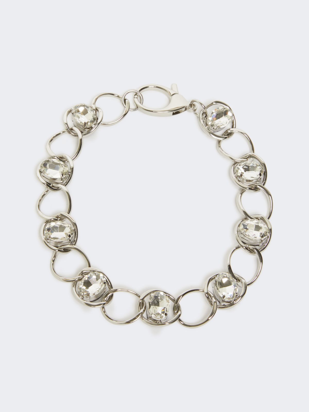 Rhinestone choker necklace - IVORY - Max Mara - 8