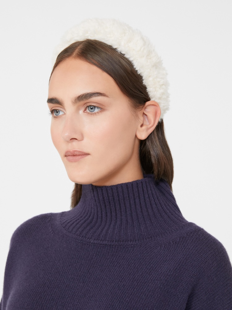 Soft textured hairband - IVORY - Max Mara