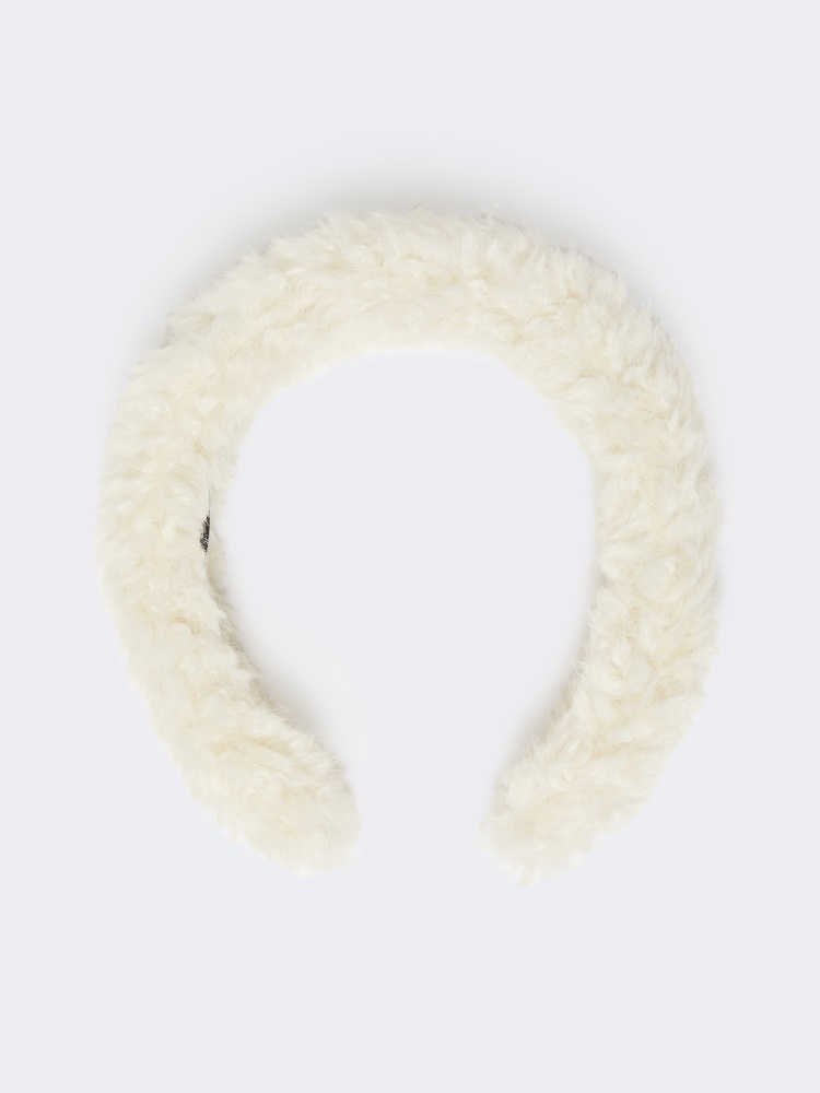 Soft textured hairband - IVORY - Max Mara