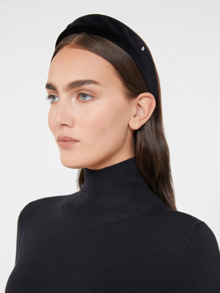 Velvet hairband - BLACK - Max Mara