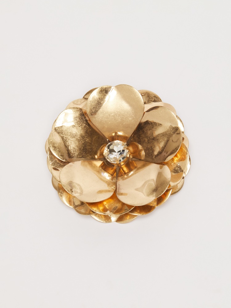 Metal flower brooch - BRONZE - Max Mara