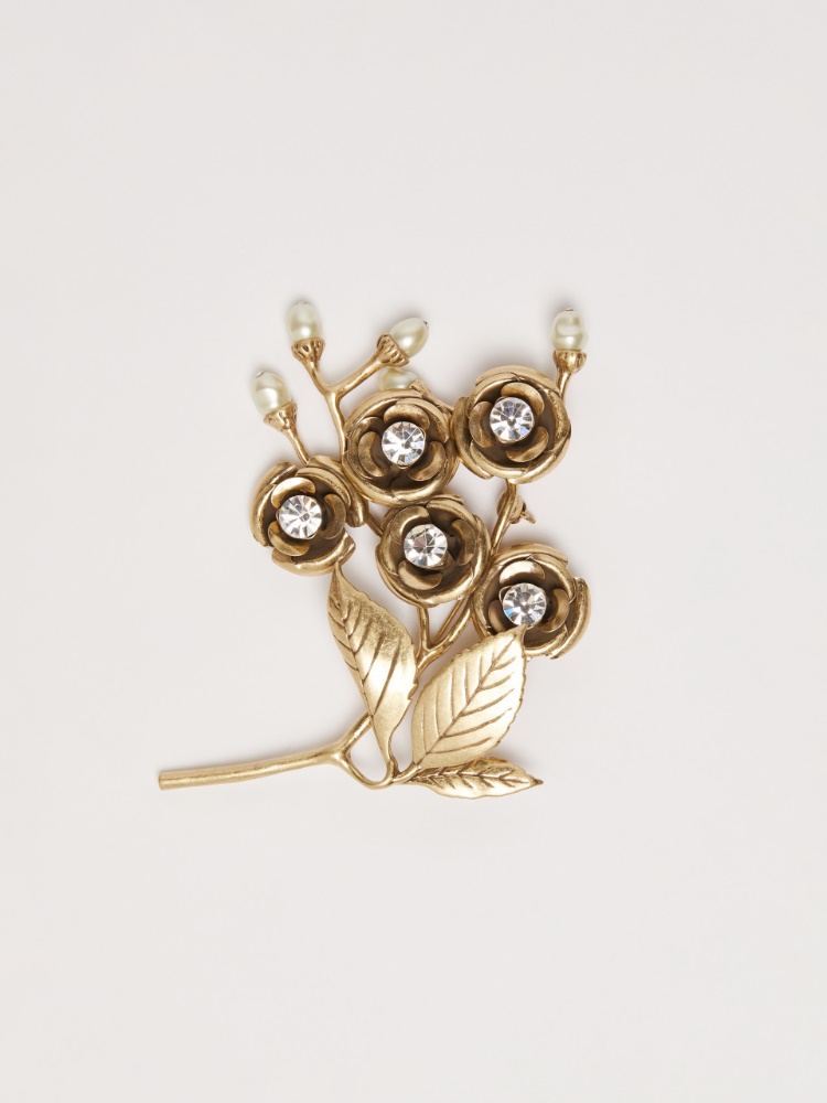 Metal flower brooch - GOLD - Max Mara