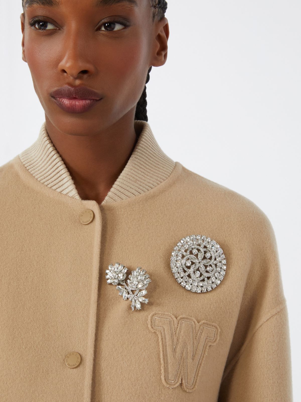 Broche fleur en métal - ARGENT - Max Mara