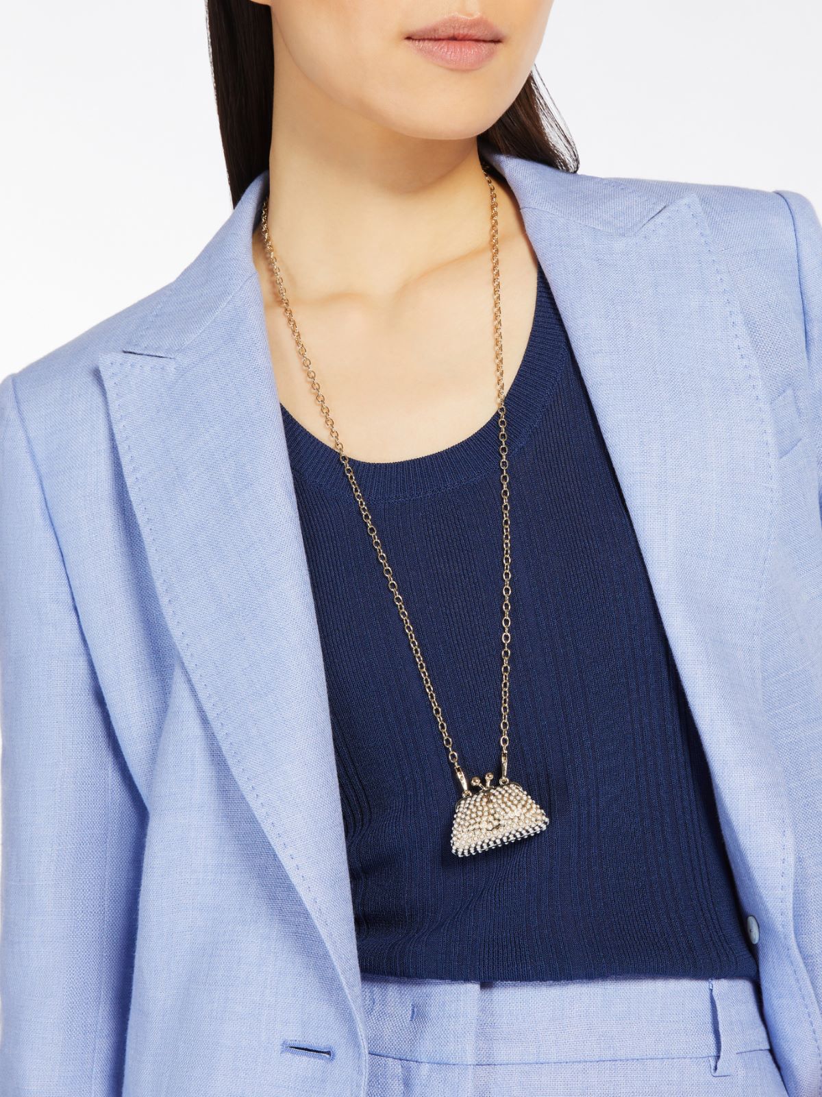 Pasticcino Bag-pendant necklace - GOLD - Max Mara - 9