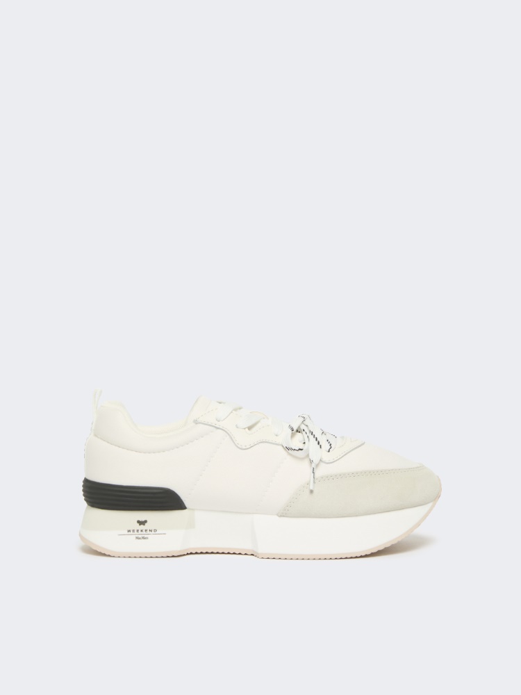[ザンブラ] テクニカルファブリック ローカット スニーカー - WHITE - Max Mara