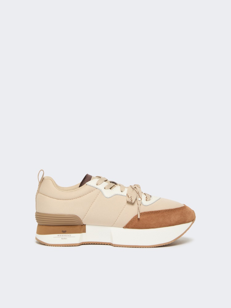 [ザンブラ] テクニカルファブリック ローカット スニーカー - IVORY - Max Mara