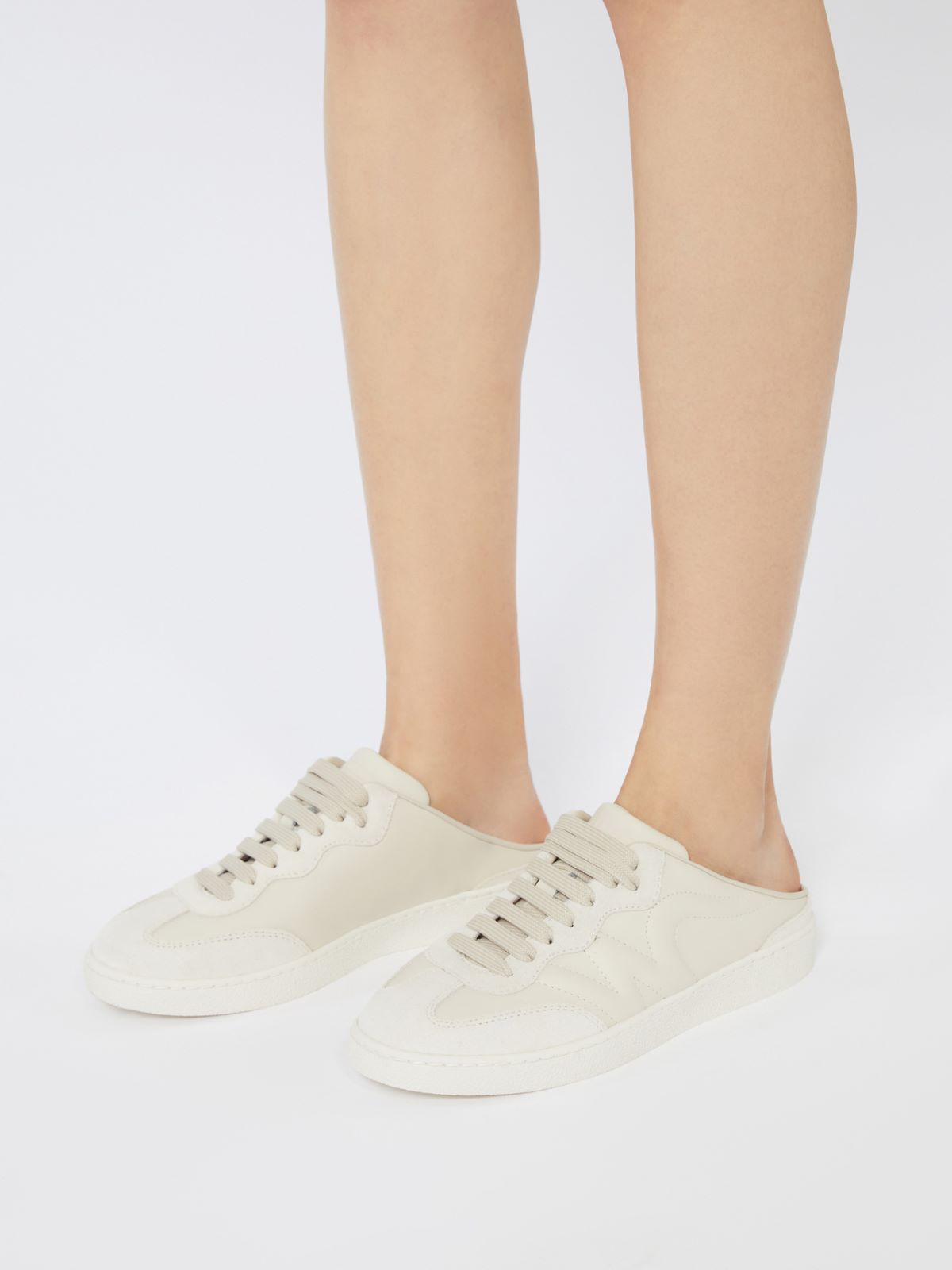 파코사보 레더 뮬 스니커즈 - WHITE - Max Mara - 11