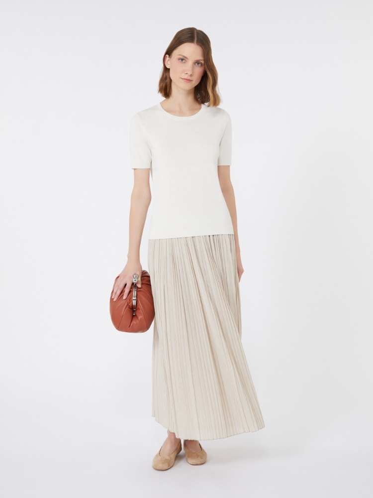 Crepon jersey skirt - BEIGE - Max Mara